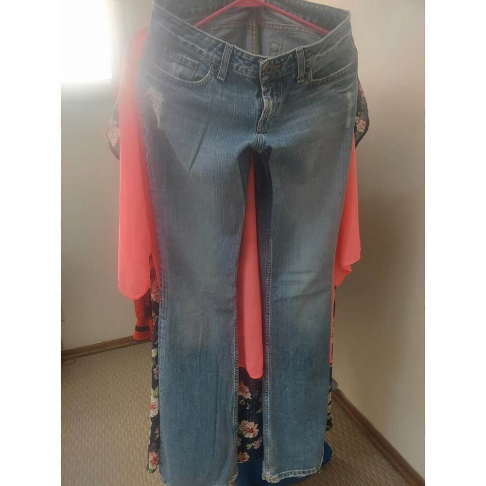 Buckle BKE Stretch Light Blue Denim Star Womens Jeans Size 31 Cotton BKL7523XXL